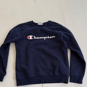Champion Men's Dark Blue Crewneck Sweater